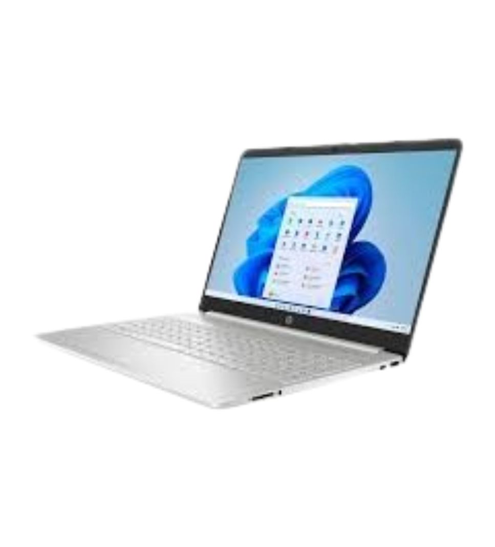 HP 15-dy5033dx laptop, 12th gen, Intel core i3, 256 GB solid-state drive, 8 GB memory, webcam, Bluetooth, WLAN, no optical drive, 15.6”, windows 11 Home, SILVER COLOR